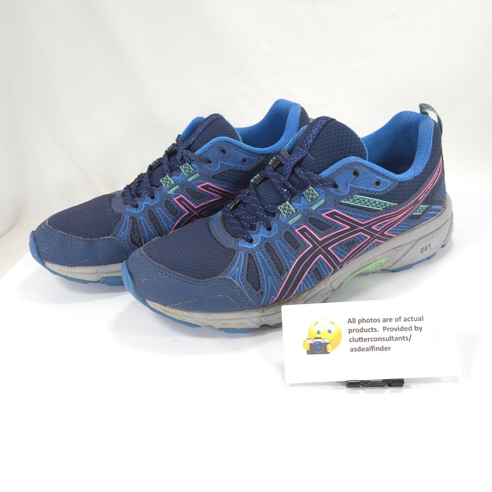 Asics Gel-Venture 7 Athletic Lace Up Running Shoes Womens Size 7.5 1012A476 Blue